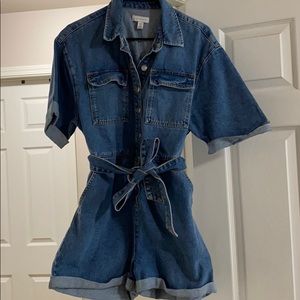 Topshop denim romper